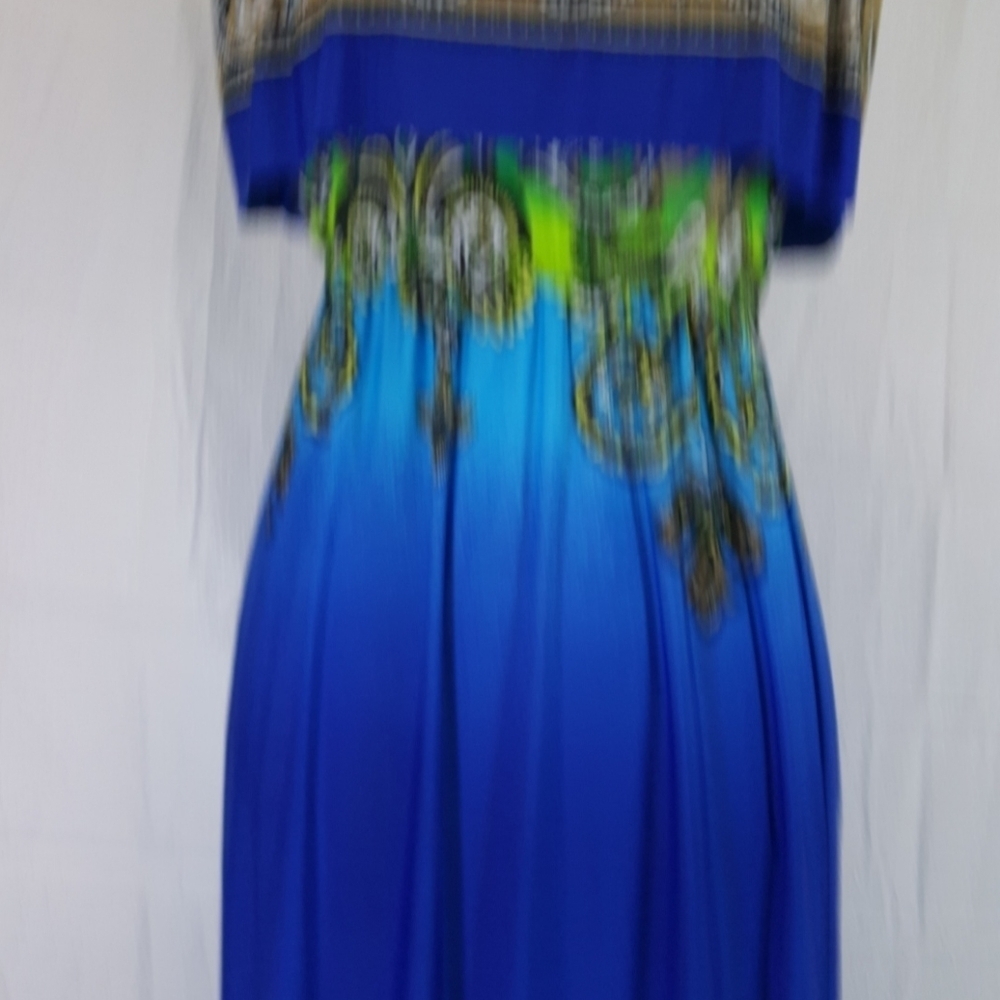 Bongo strapless Paisley  Print summer dress - Picture 3 of 6